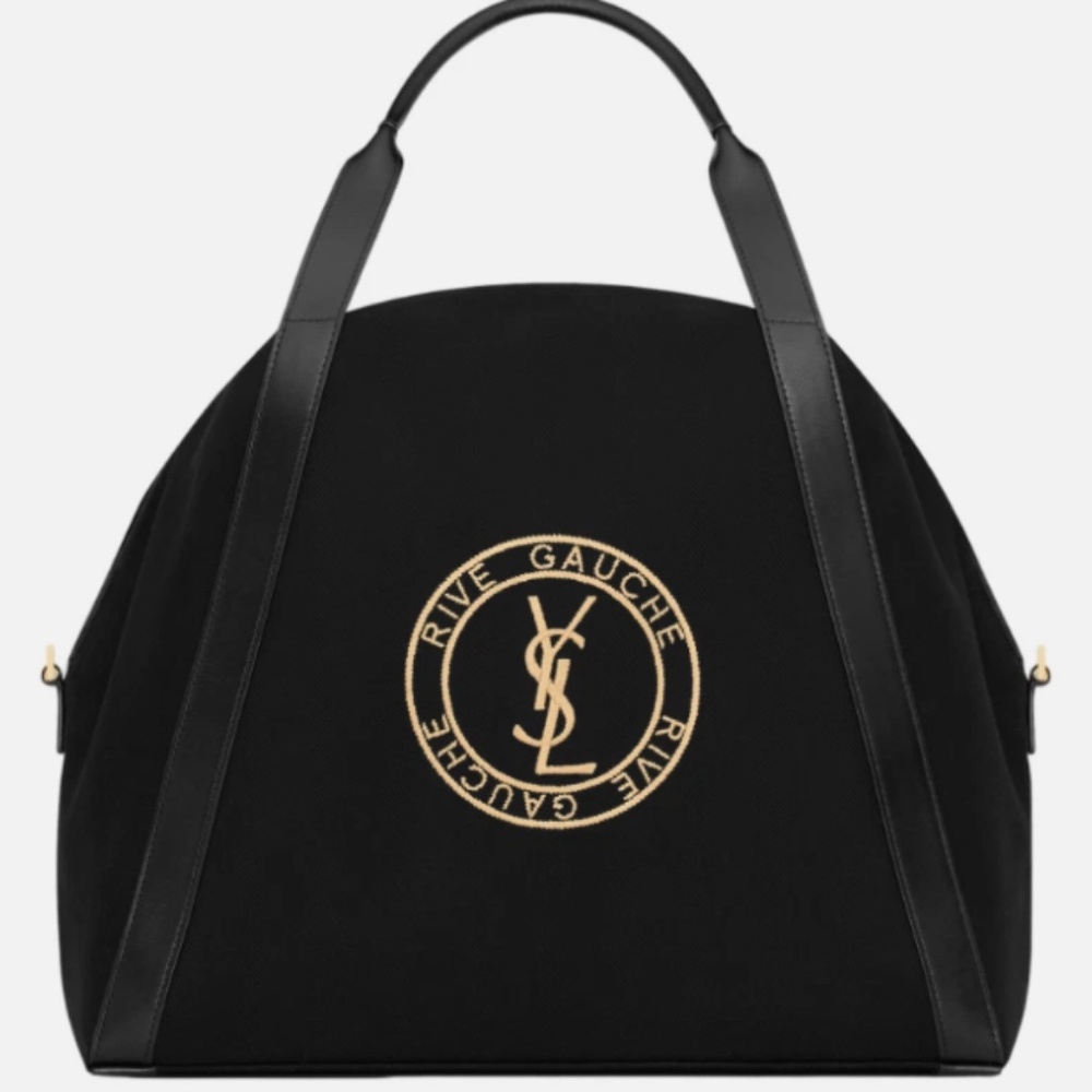 NEW YSL Bowling shoulder bag RIVE GAUCHE AUTHENTIC Yves Saint Laurent canvas